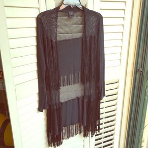 Ella Moss Long fringe cardigan